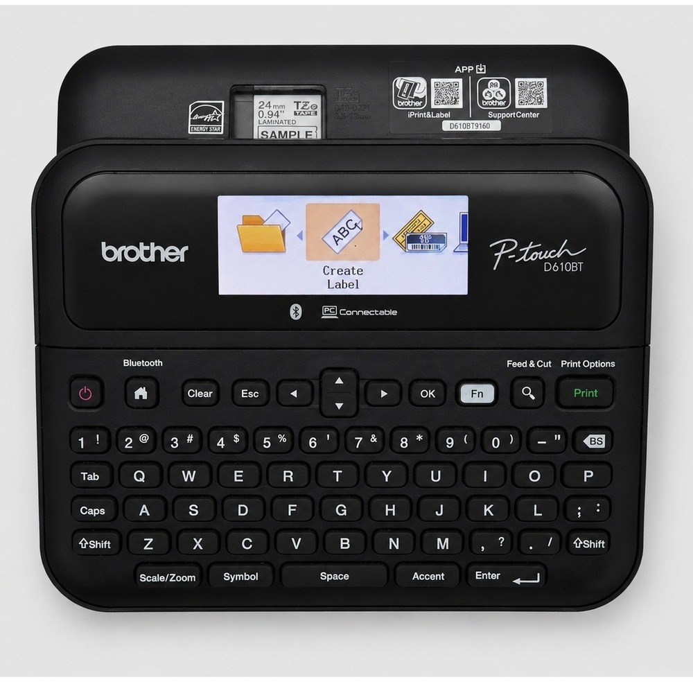 Brother P-Touch D610BT Business Professional Bluetooth Label Maker Black